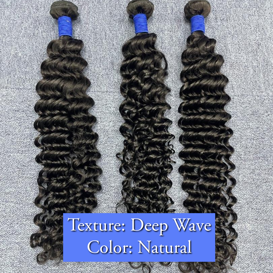 Brazilian Bundle Deal: Deep Wave/Water Wave/Natural Curly/Loose Wave/Curly