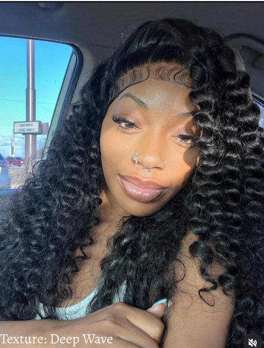 Pre-Bleached & Plucked Wigs: Deep Wave/Water Wave/Natural Curly/Loose Wave/Curly